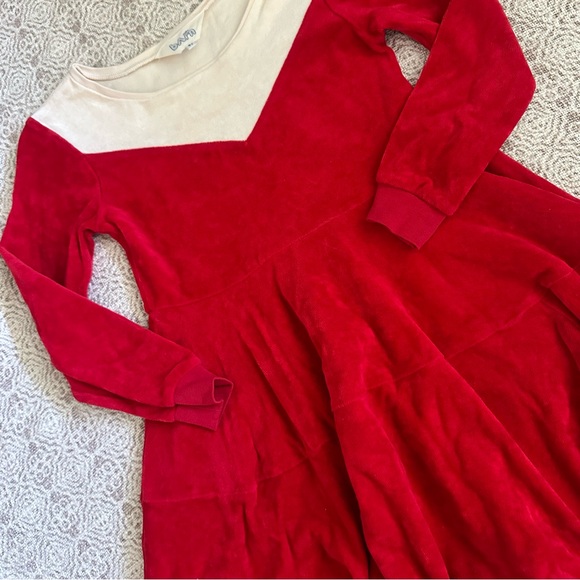 Atelier Barn Oslo Red Velour Skater Dress - Picture 4 of 7